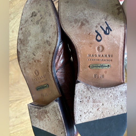 Magnanni lizard leather penny loafers mens 8.5 main image 4